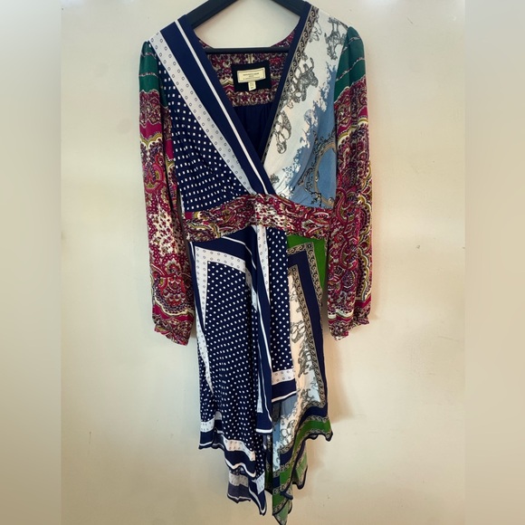 Anthropologie Moulinette Soeurs Patchwork Print Wrap Dress Size 8 (EU 40) - Picture 4 of 9